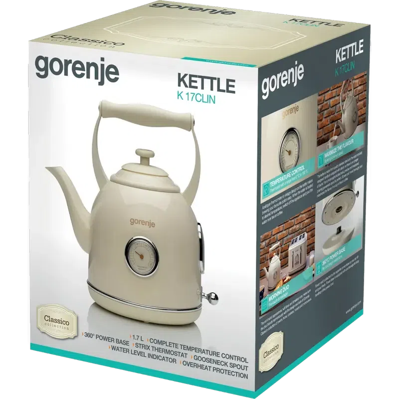 Fierbător de apa Gorenje K17CLIN, Beige 4