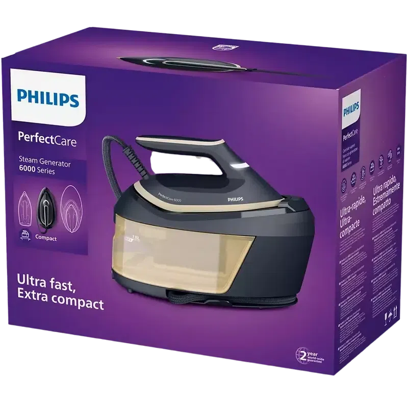 Fier de călcat cu generator de abur Philips PSG6066/20, Albastru 7