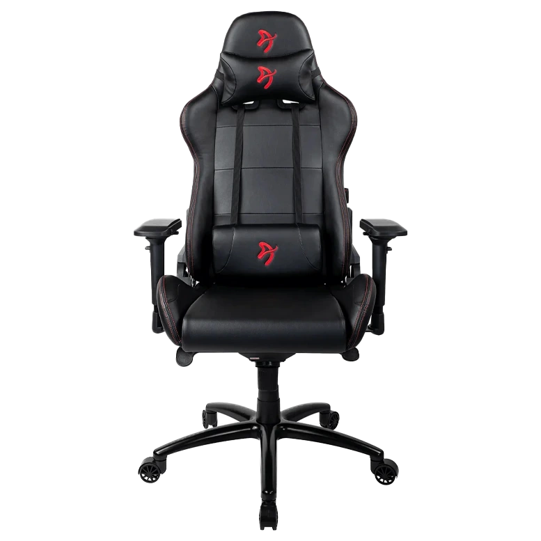 Игровое кресло AROZZI Verona Signature PU / 120-130kg / 165-190cm / Black /Red logo