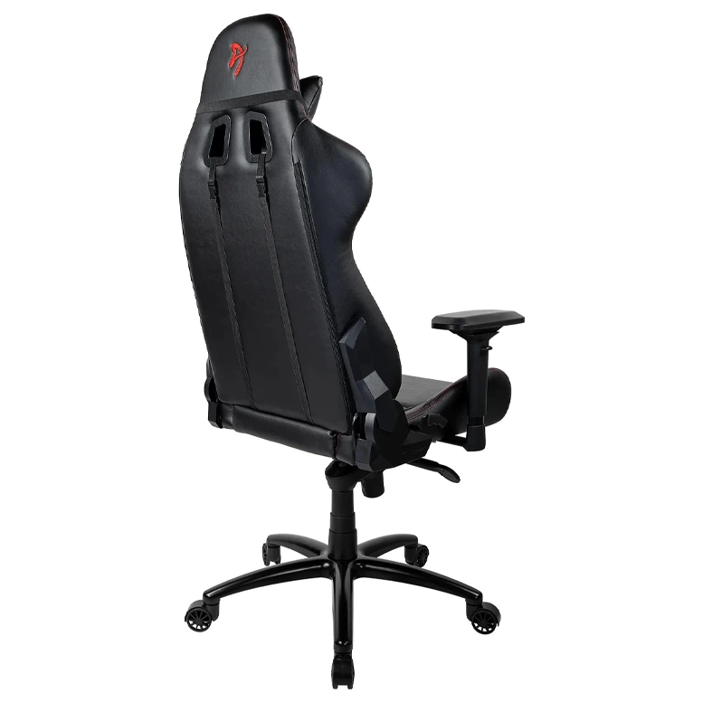 Игровое кресло AROZZI Verona Signature PU / 120-130kg / 165-190cm / Black /Red logo 3