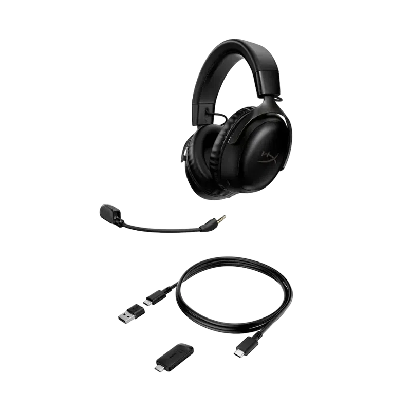 Наушники HyperX Cloud III Wireless, Беспроводной, Чёрный 3