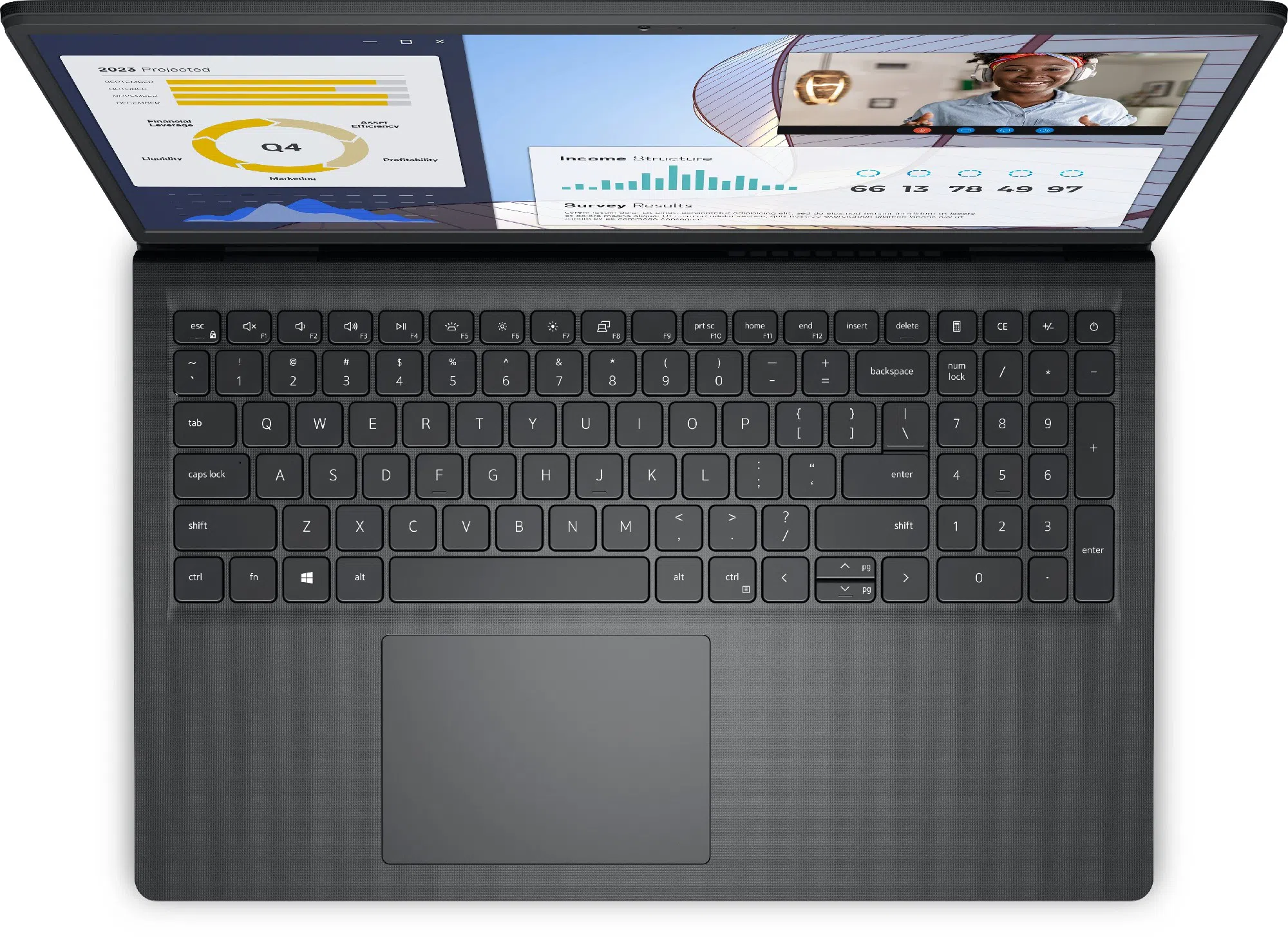 Ноутбук 15.6" Dell Vostro 15 3000 (3535) / AMD Ryzen 7 7730U / 16GB / 512GB SSD / Carbon Black 4