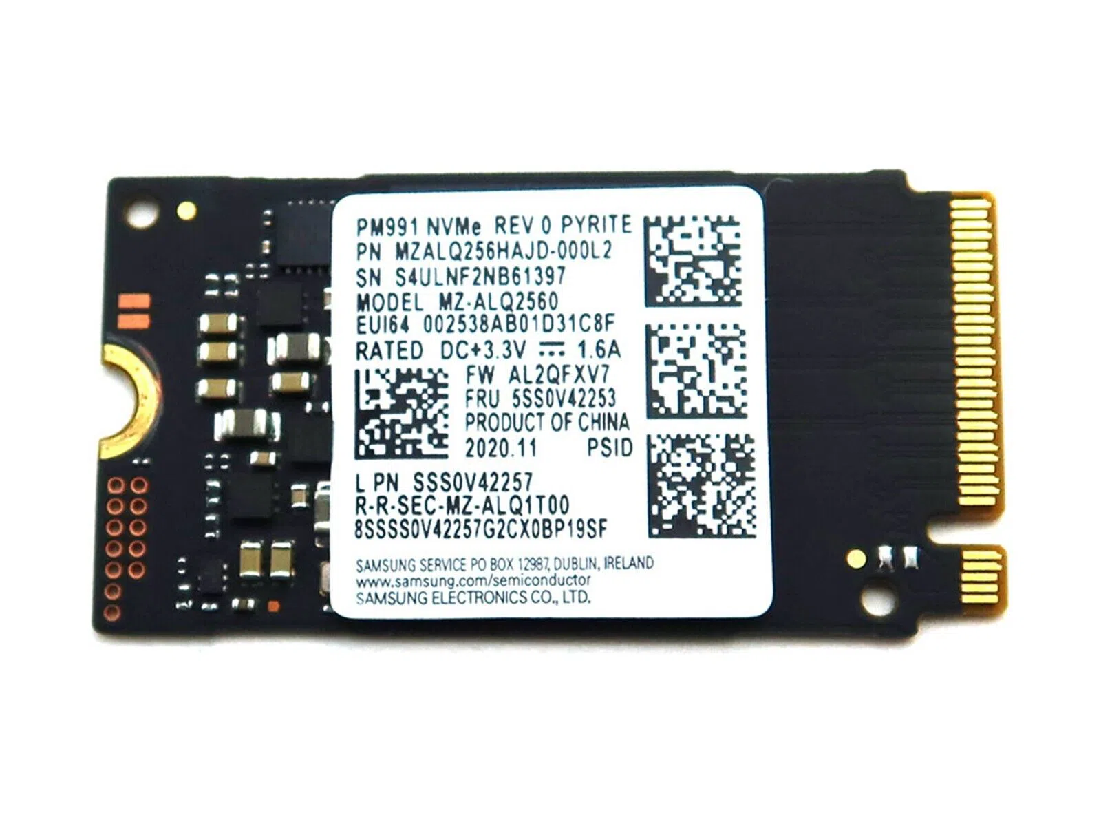 M.2 NVMe SSD Samsung PM991 256GB