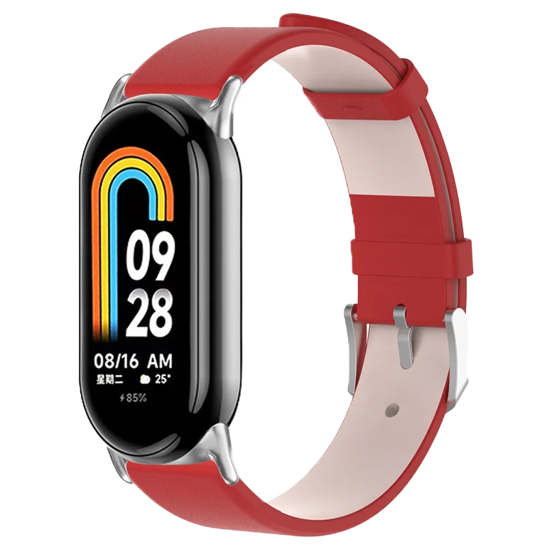 Ремешок Xiaomi Strap Leather Smart Band 8/9 Red 2