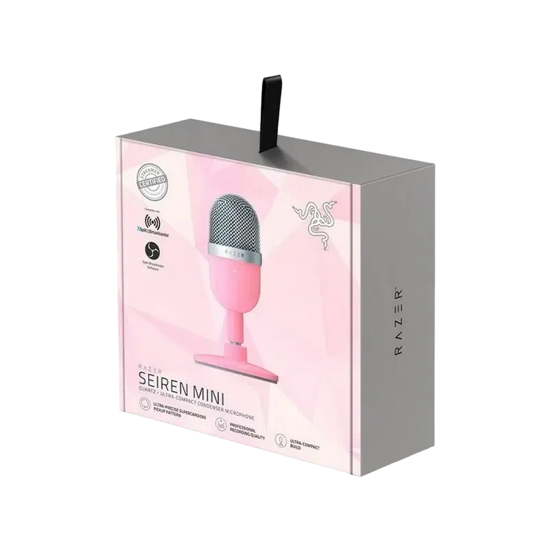 Microfon Gaming Razer Seiren Mini, Cu fir, Roz 3