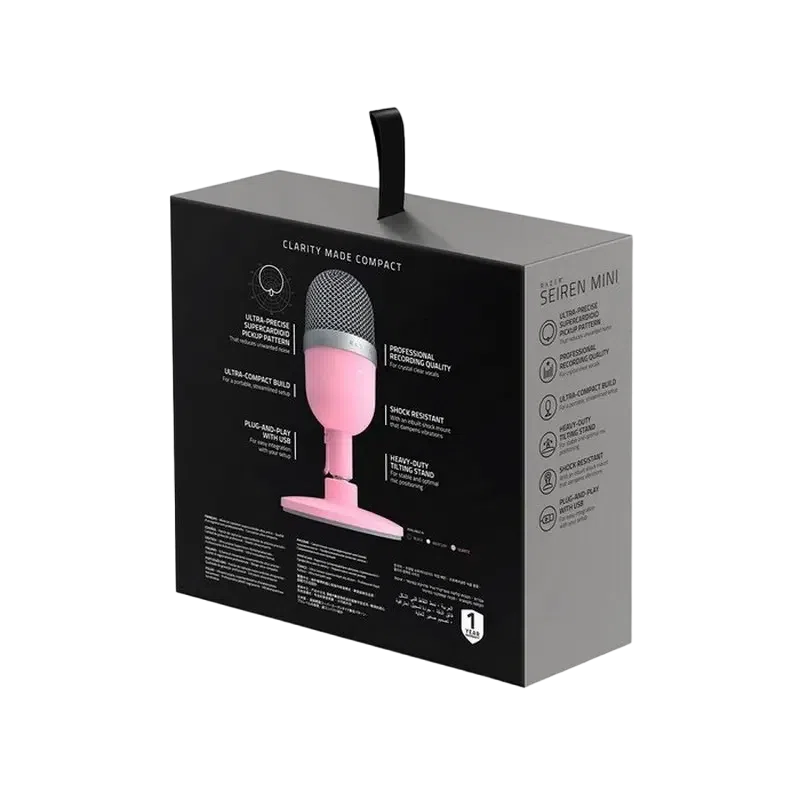 Microfon Gaming Razer Seiren Mini, Cu fir, Roz 4