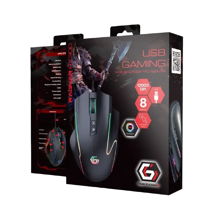 Gaming Mouse Gembird RAGNAR-RX300, Black 4