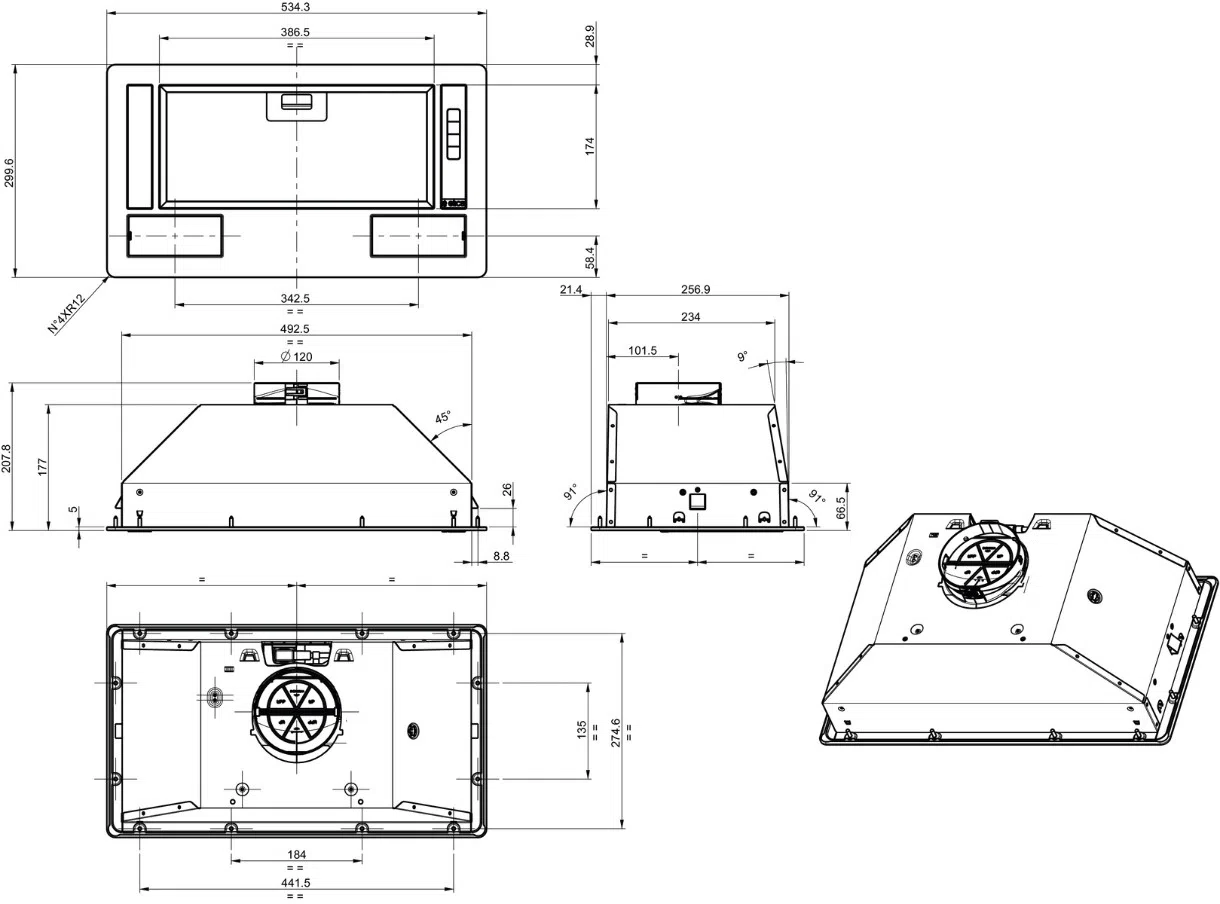 Вытяжка Gorenje BHI611ES, Серый 3