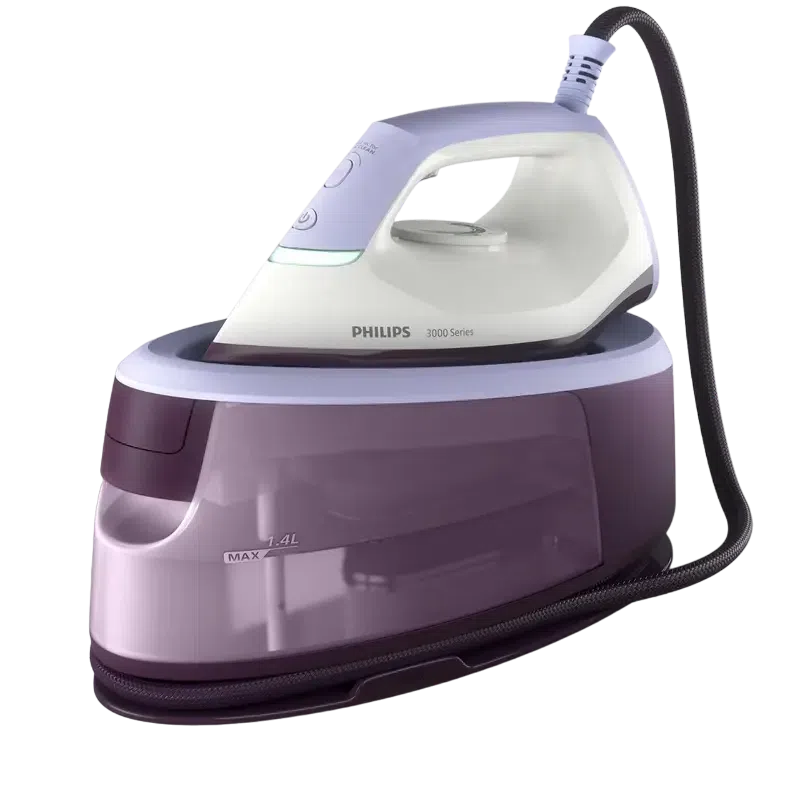Fier de călcat cu generator de abur Philips PSG3000/30, Alb/Violet 2