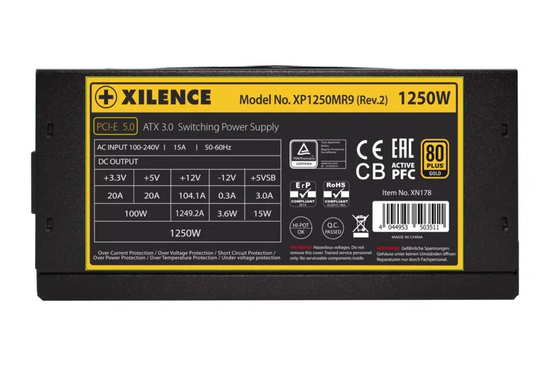 Sursă Alimentare PC Xilence Performance X XP1250MR9.2 XN178 1250W, Negru 6