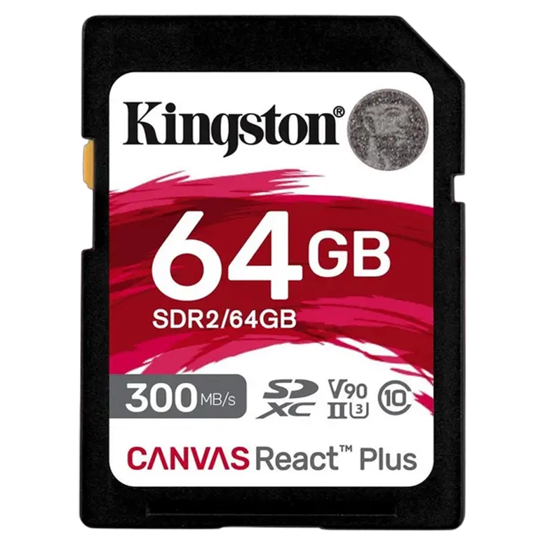 Карта памяти Kingston Canvas React Plus, 64Гб
