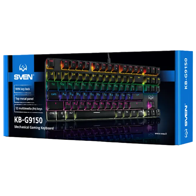 Клавиатура Sven KB-G9150, Проводная, Черный 7