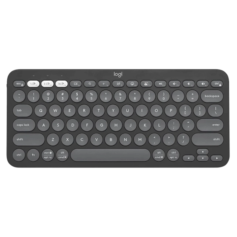 Клавиатура Logitech Pebble Keys 2 K380S, Беспроводная, Графитовый