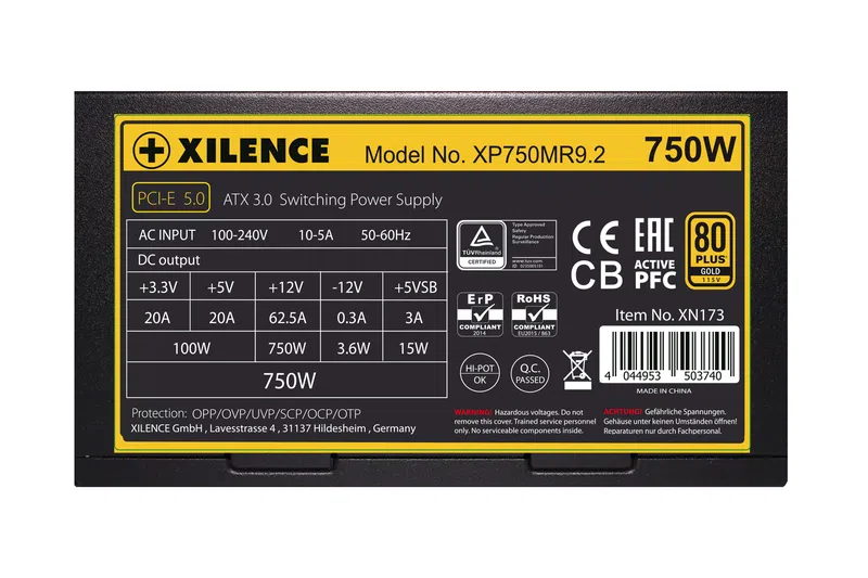 Блок питания для компьютеров Xilence Performance X XP750MR9.2 XN173 750W, Черный 7