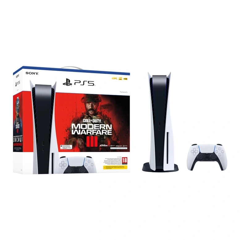 new SONY PS5, Ultra HD Blu-ray disc, 825GB, White, (Call of Duty: Modern Warfare III)