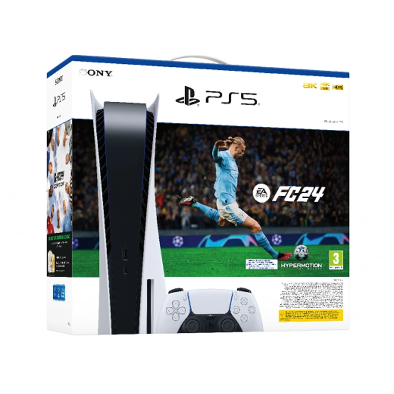 new SONY PS5, Ultra HD Blu-ray disc, 825GB, White, (EA Sports FC 24) , EU