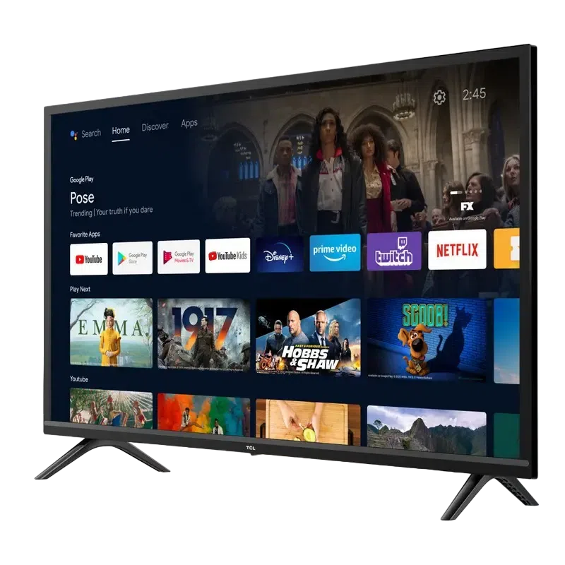 32" LED SMART Телевизор TCL 32S5200, 1366x768 HD, Android TV, Чёрный 2