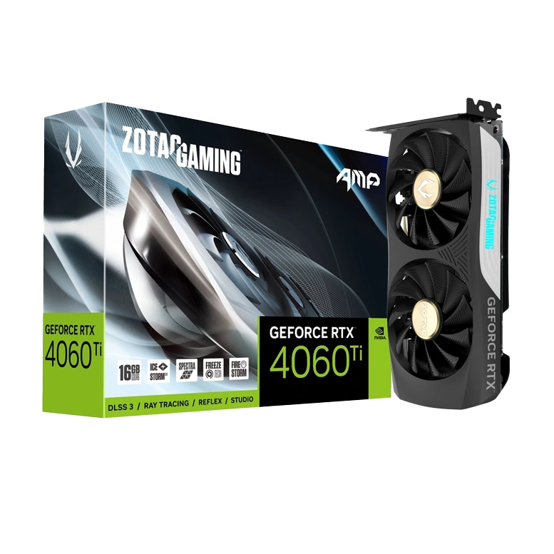Видеокарта ZOTAC GeForce RTX 4060 Ti 16GB AMP / 16GB / GDDR6 / 128bit