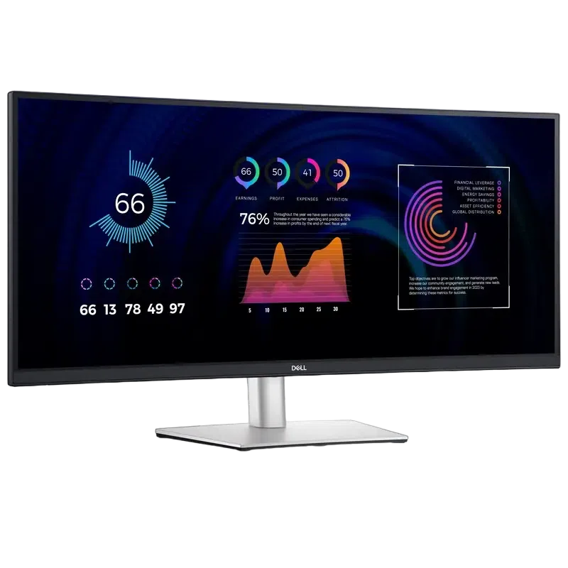 34" Монитор DELL P3424WE, IPS 3440x1440 WQHD, Чёрный | Серебристый 2