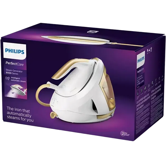 Утюг с парогенератором Philips PSG8040/60, Белый | Золотистый 5