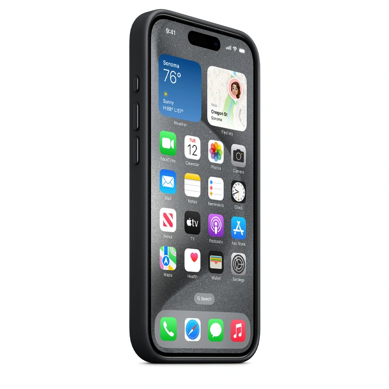 FineWoven Case with MagSafe for iPhone 15 Series Black 9
