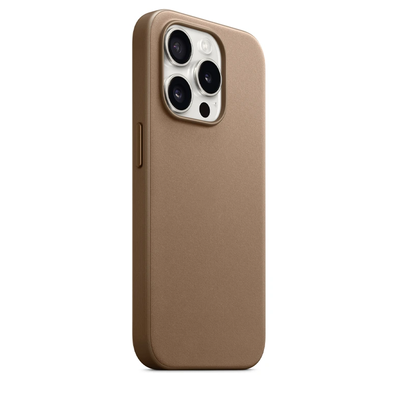 FineWoven Case with MagSafe for iPhone 15 Series Taupe 7