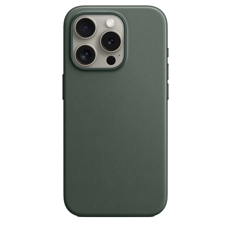 FineWoven Case with MagSafe for iPhone 15 Series Evergreen 2