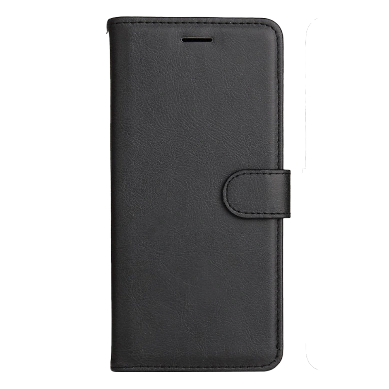 Flip case Smooth/plain leather for Xiaomi Redmi Black 3