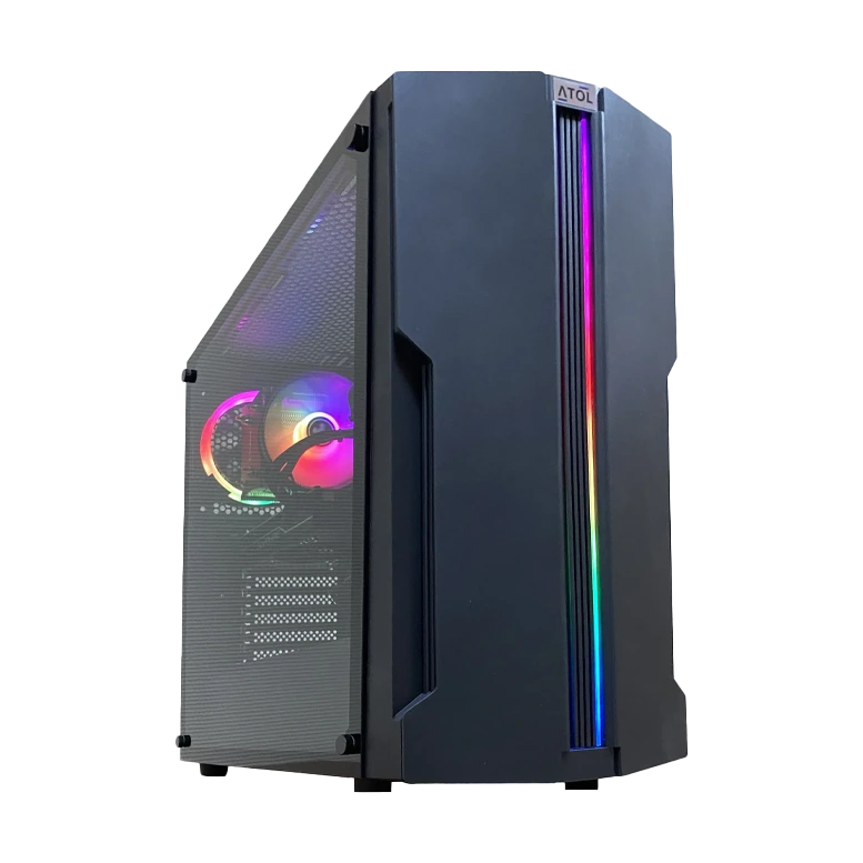 Компьютер ATOL PC1068MP - Gaming A-RGB#2.0 / AMD Ryzen 5 5500 / 32GB / 512GB SSD + 2TB / GTX1660Ti / Black