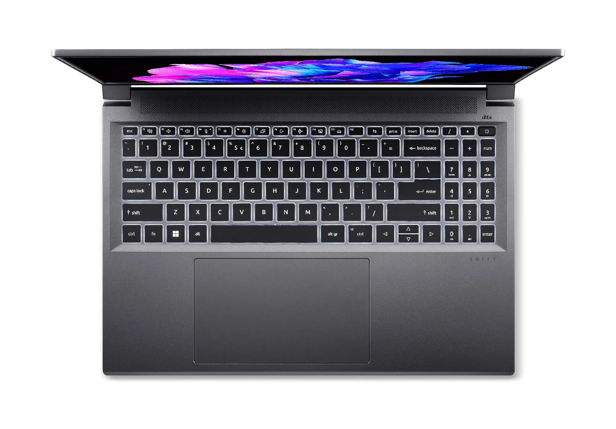 Laptop 16" ACER Swift X (NX.KFPEU.003) / 3.2K(16:10) / OLED / AMD Ryzen 7 7840HS / 16GB / 1TB SSD / Steel Gray 6