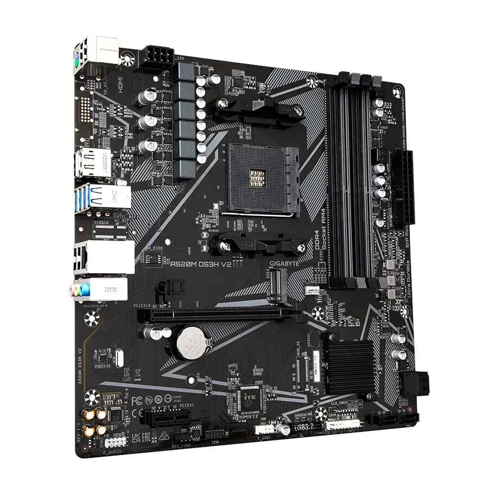 Placă de bază GIGABYTE GA-A520M-DS3H V2, Black 3