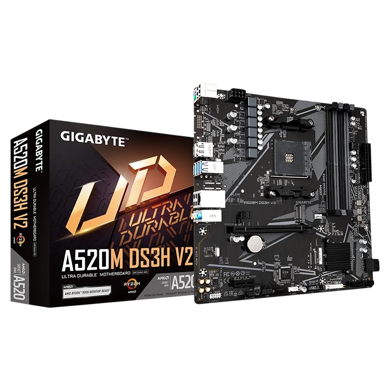 Placă de bază GIGABYTE GA-A520M-DS3H V2, Black