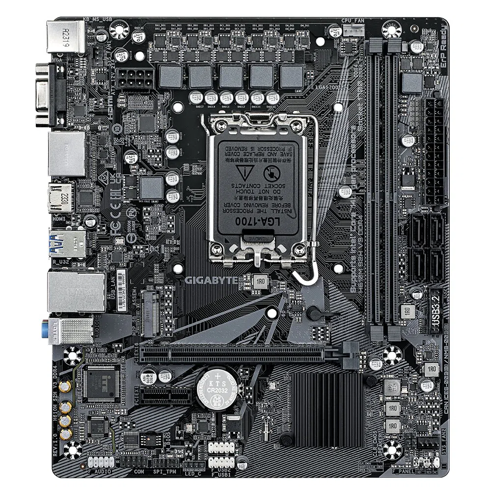 Материнская плата GIGABYTE H610M S2H V3 DDR4, Black 2