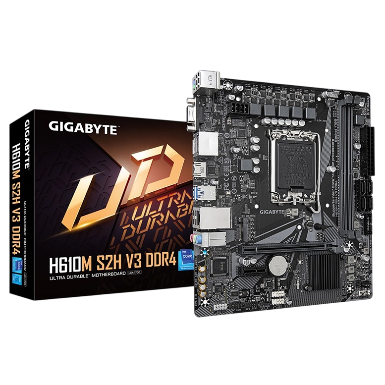 Материнская плата GIGABYTE H610M S2H V3 DDR4, Black