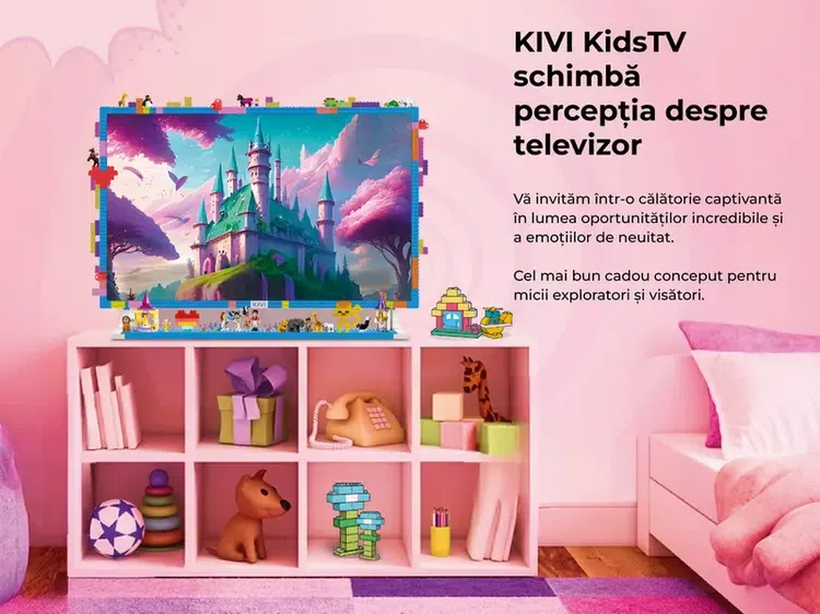 32" LED SMART Телевизор KIVI KidsTV, 1920x1080 FHD, Android TV, Синий 5
