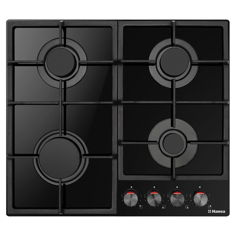 Plită încorporabilă cu gaz Hansa BHKS630540, Black