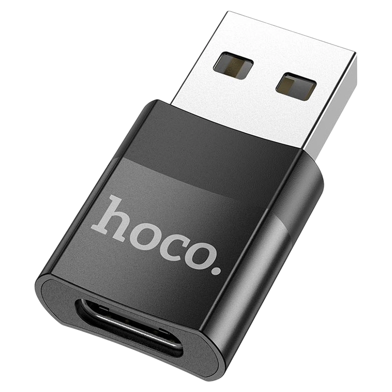 Adaptor Hoco UA17 USB to Type-C, Negru 2
