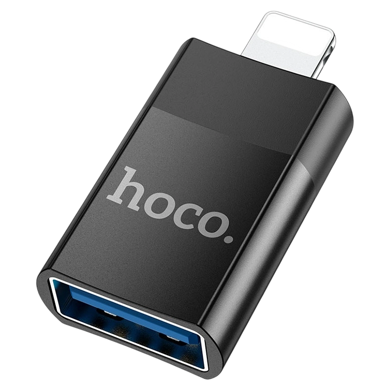 Адаптер Hoco UA17 Lightning to USB, Черный 2