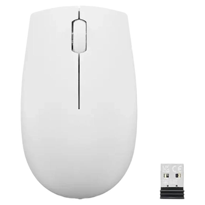 Mouse Wireless Lenovo 300 Compact, Alb
