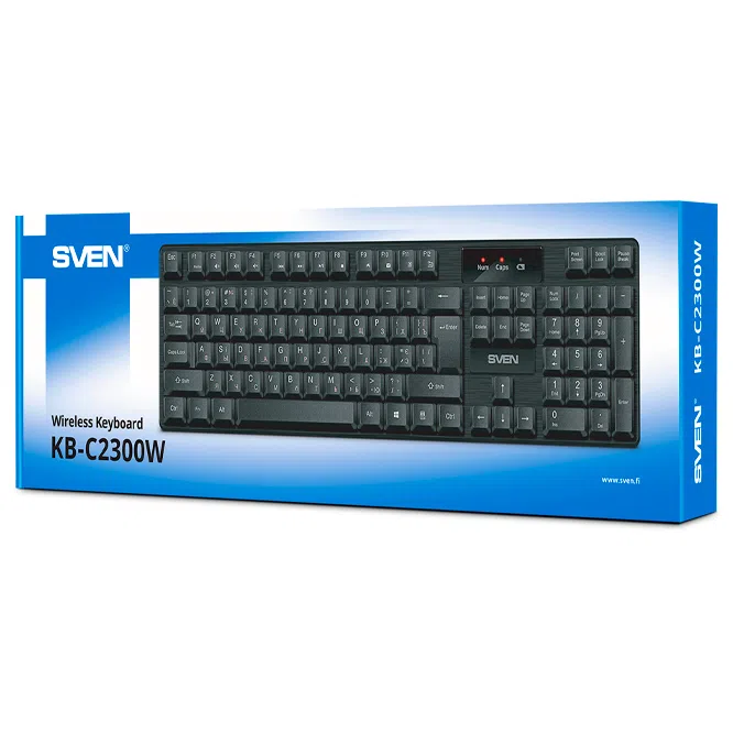 Клавиатура Sven KB-C2300W, Беспроводная, Черный 4