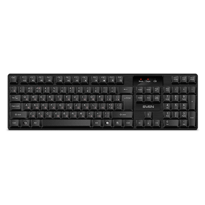 Клавиатура Sven KB-C2300W, Беспроводная, Черный