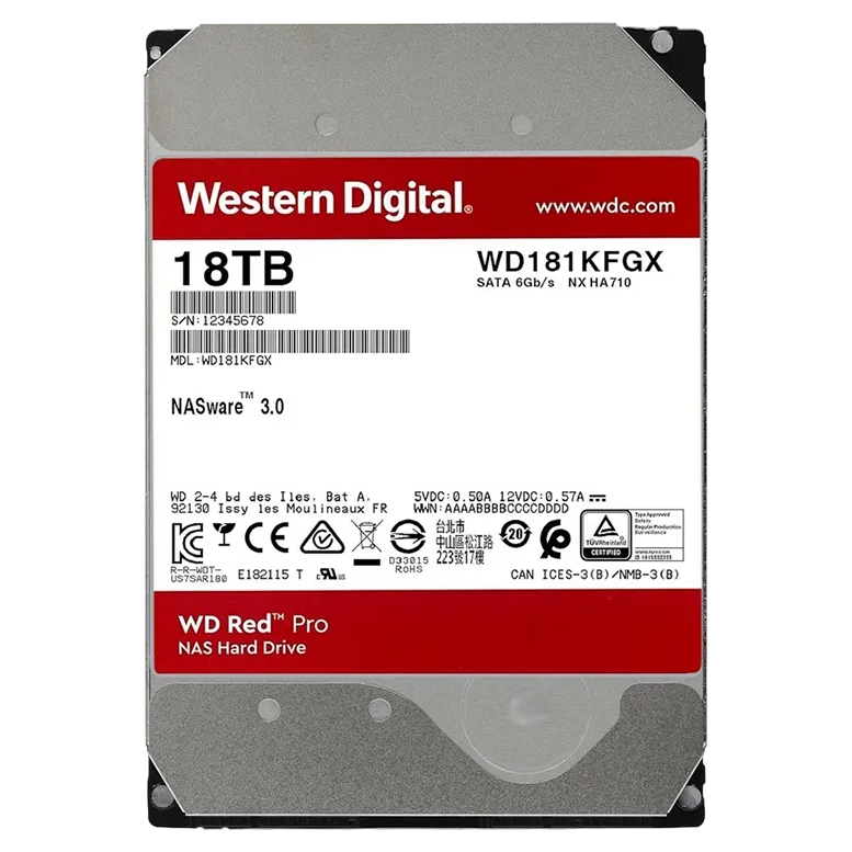 Unitate HDD Western Digital WD Red Pro WD181KFGX, 18TB, 3.5"