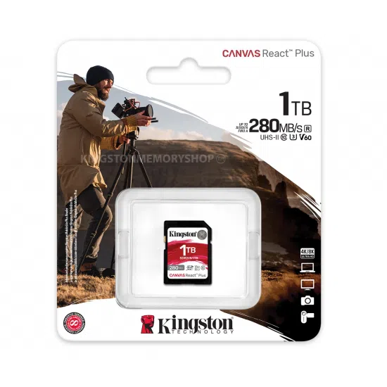 Card de memorie SD Kingston Canvas React Plus V60/ UHS-II/ 280MBps/ 1.0TB 2