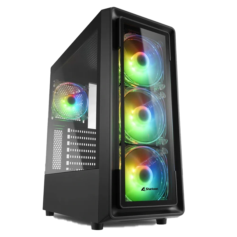Компьютер ATOL PC1080MP - Gaming A-RGB#2.4.1 / AMD Ryzen 5 5600 / 16GB / 512GB SSD / Radeon RX 7600 / Black