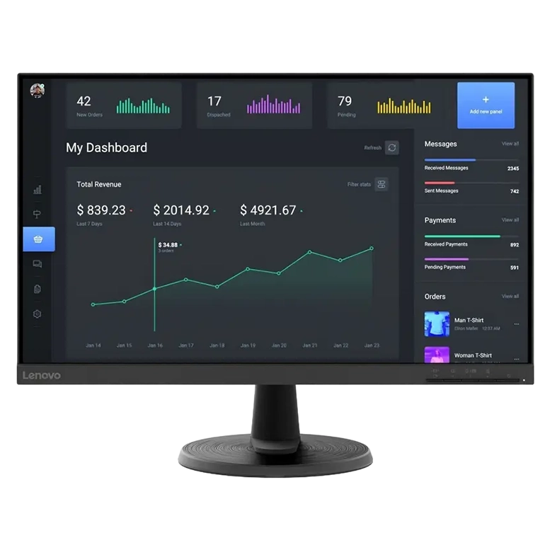Monitor 23,8" Lenovo C24-40, VA 1920x1080 FHD, Black