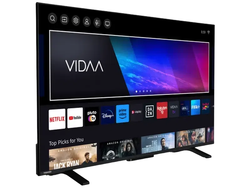 50" LED SMART Телевизор Toshiba 50UV2463DG, 3840x2160 4K UHD, VIDAA U OS, Чёрный 2