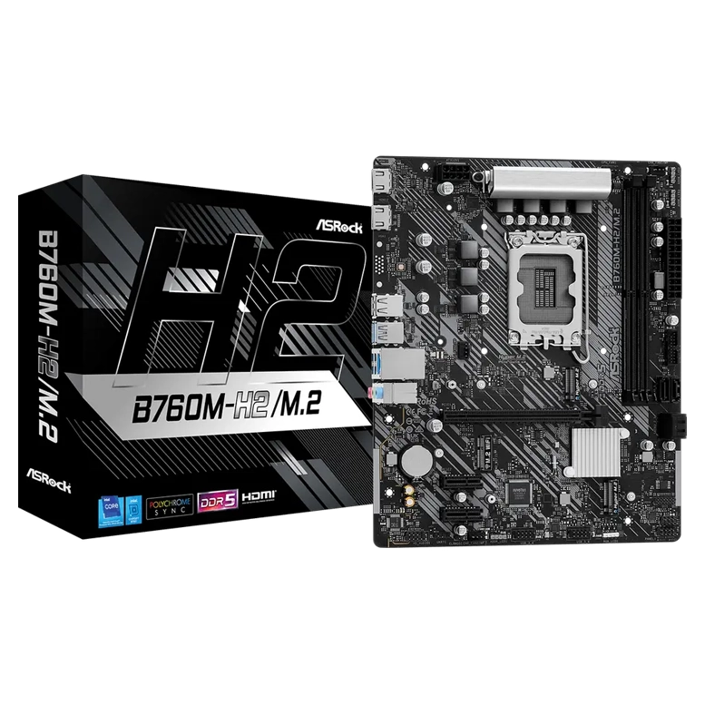 Материнская плата ASRock B760M-H2/M.2, Black