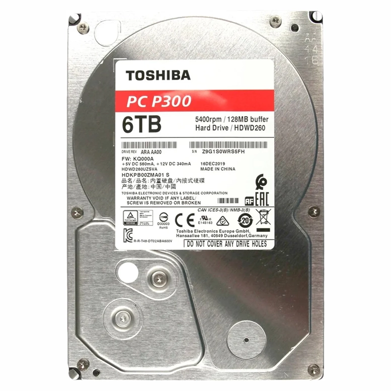 Жесткий диск Toshiba P300 HDWD260UZSVA, 6 ТБ, Red 3