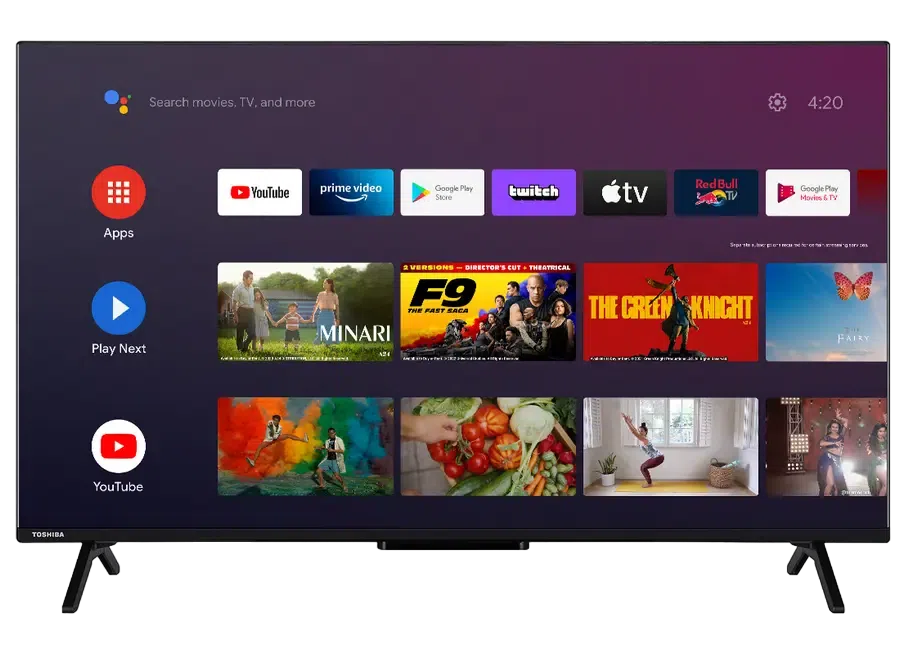 43" QLED SMART TV Toshiba 43QA2363DG, 3840x2160 4K UHD, Android TV, Negru