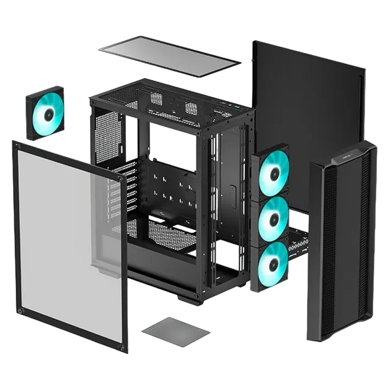 Корпус для ПК DeepCool CC560 V2 Mid Tower, Черный 12